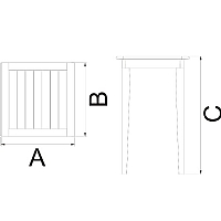 Mesa Quadrada Alta Garden Plus