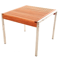 Mesa quadrada com Ao Inox