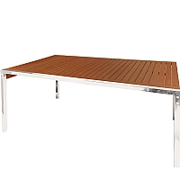 Mesa Retangular com Ao Inox 